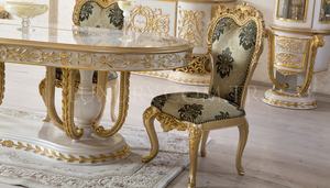 Mobili barocchi cucina stile classico europeo elegante antico <span class=keywords><strong>tavolo</strong></span> e sedia in legno <span class=keywords><strong>oro</strong></span> sala da pranzo mobili - Product Image 2