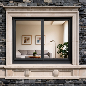 Contemporary Aluminum Alloy Sliding Window Double Glazed Tempered Glass Thermal Insulation for Living Room Interior Use - Product Image 1