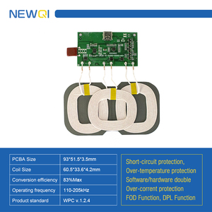 Directe Fabriek Hoge Kwaliteit Draadloze Oplader Zender/Ontvanger Pcba Printplaat, 5W/10W/15W Qi Draadloze Oplader Module