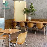 Personnalisé Cafétéria Pizza Boulangerie Café Thé Boutique Carré Hospitalité Café Restaurant Meubles Table et Chaises Ensemble