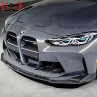 Lèvre de pare-chocs avant en fibre de carbone sèche style V, compatible avec BMW M3 G80 M4 G82 G83 2022+, ajustement parfait OEM, pièces de rechange extérieures