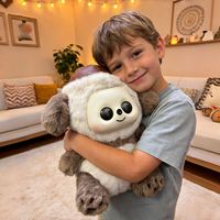 Orsacchiotto Intelligente AI con Occhi LED e Chat Vocale, 35cm, Imbottito in Cotone PP, Regalo Rilassante per Adolescenti e Adulti