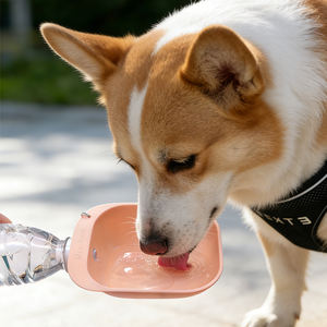 Small Portable Eco-Friendly ABS Waterproof IPX5 Animal Print Pet Feeder Bottle for <b>Dogs</b>-<b>Travel</b> & Outdoor Use - Product Image 4