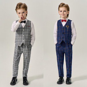 2025 nouvelle fête porter Simple Style formel hommes costumes 3 pièces Banquets garçons <span class=keywords><strong>gilet</strong></span> et pantalon - Product Image 2
