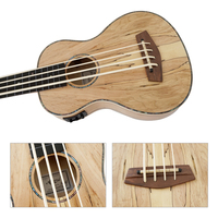 Ukulele Basse Aiersi Corps en Palissandre Spalted, Vente Chaude, Offre OEM ODM, Prix Compétitif, Guitare Fabriquée en Chine