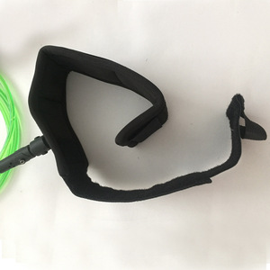 Laisse de planche à pagaie 5,5 mm en TPU vert, boucle à double anneau élastique, capacité de charge de 19 kg, design minimaliste unisexe, 12 ans et plus - Product Image 2