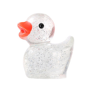 Miniature Glowing <b>Duck</b> Ornament Resin Animal Shape Tabletop Decor For Garden And Home Decoration - Product Image 5