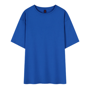 Haute qualité 95% coton 5% Spandex <span class=keywords><strong>taille</strong></span> libre A4 respirant et ample <span class=keywords><strong>blanc</strong></span> à manches courtes col rond surdimensionné T-<span class=keywords><strong>shirt</strong></span> pour les femmes - Product Image 4