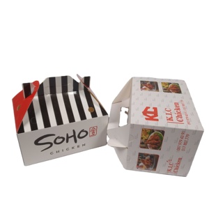 Cấp Thực Phẩm Hộp Thực Phẩm Giấy Nghệ Thuật Gà Chiên Takeaway Bao Bì Hộp Gà Nướng Hộp Thực Phẩm Gói - Product Image 2