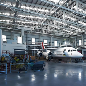 Lớn span công nghiệp Kết Cấu Thép kho đúc sẵn máy bay hangar xe nhà để xe ánh sáng Hàn Cắt Uốn - Product Image 5