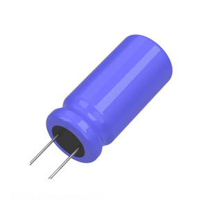 Condensateur radial traversant en aluminium 33 µF 100 V, référence 672D336F100DM5D - Product Image 1