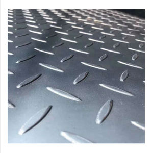 Lámina de placa de acero de fondo con textura de diamante, patrón de suelo de Metal <span class=keywords><strong>antideslizante</strong></span>, Color plateado galvanizado - Product Image 1