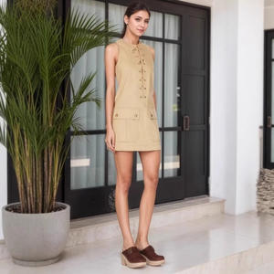 Vestido Casual de Verano para Mujer, Estilo Vintage, Sin Mangas, Color Negro, Cintura Imperio, con Cordones, Tejido Transpirable, Largo hasta la Rodilla, Marca <span class=keywords><strong>Candice</strong></span> - Product Image 5