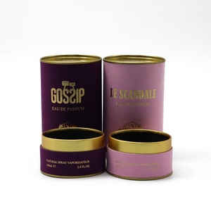 Biodegradable Custom Luxury High Quality Perfume Gift <b>Set</b> Packaging Cylindrical Paper Tube Packaging for Fragrance Products - Product Image 4