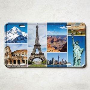 Plaques d'immatriculation de voiture en aluminium réfléchissantes, personnalisées, imprimées et gaufrées, de haute qualité, vente en gros par le fabricant - Product Image 2