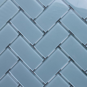 Blue <strong>White</strong> <strong>Subway</strong> 3x6 Glass <strong>Tile</strong> for Kitchen Backsplash - Product Image 4