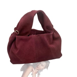 2025 새로운 가방 럭셔리 정품 가죽 스웨이드 핸드백 하이 퀄리티 단색 여성용 가방 대용량 여성용 숄더백 - Product Image 5