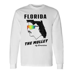 T-shirt à manches longues Florida Mullet Of America avec motif lunettes de soleil - Product Image 1
