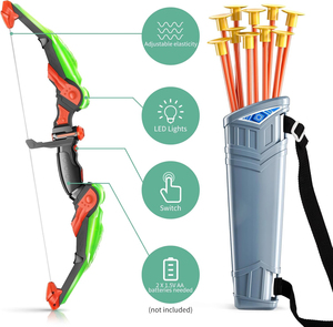 LED Light up Archery Toy Set WithTarget & Quiver, Indoor and Outdoor Toys for Children Boys Girls,Kids Bow and Arrow Set - Product Image 3