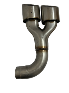 Pièces automobiles pour système d'échappement de voiture, tuyau d'échappement universel, embouts d'échappement en acier inoxydable, embouts doubles - Product Image 1