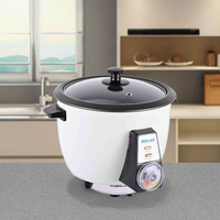 Cuisinière à riz électrique portable la plus vendue, en plastique, avec corps cylindrique en alliage d'aluminium antiadhésif et cuiseur vapeur