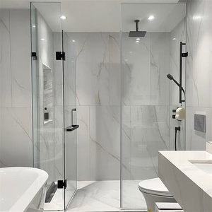 Porte de douche sans cadre en verre trempé de 6 mm, 8 mm, 10 mm avec charnières pour salle de bain - Product Image 2