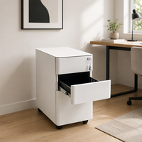 Armoire de classement mobile contemporaine en métal, antistatique, ignifuge, avec tiroirs, pour bureau, rangement sous le bureau