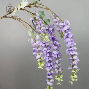 DKB Fiori Artificiali All'Ingrosso, Glicine Blu Rosso <span class=keywords><strong>Viola</strong></span>, Fiori di Seta a Lunga Durata per Decorazioni Floreali da Parete per Matrimoni e Casa - Product Image 4