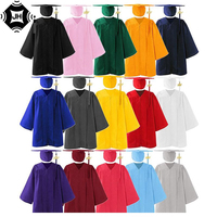 Ensemble de toge et toque de remise de diplôme personnalisés pour la maternelle, robe académique de style preppy avec pompon, vente en gros de toges et toques de remise de diplôme pour enfants