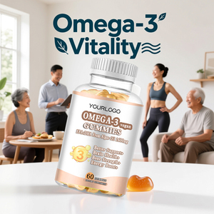 EPA/DHA 大量卸売 深海天然オメガ<span class=keywords><strong>3</strong></span>魚油グミ 3600mg 高濃度 大人用サプリメント 脳と心臓の健康に - Product Image 1