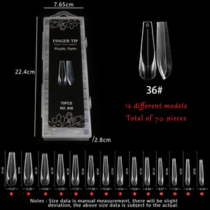 Formes doubles carrées 3D pour ongles, couverture complète, en PP, pour extension de gel, faux ongles - Product Image 3