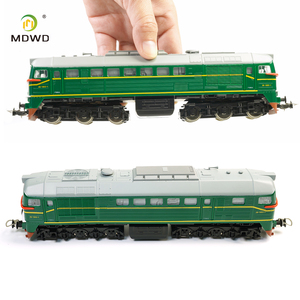 Modèle de scène de <span class=keywords><strong>train</strong></span> vert à l'échelle 1/87, matériel de table de sable DIY, paysage miniature, multi-scènes, jouet télécommandé en métal moulé sous pression - Product Image 5