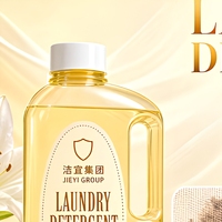 Deterjen Cair Pakaian Kuning Lembut dengan Tali Gantungan, Produk Cuci Pakaian dengan Aroma Segar Tahan Lama, Produk Pembersih