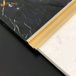 LL421 Bande de finition décorative en acier inoxydable doré titane pour carrelage, profil en U, moulure métallique pour usage en appartement - Durable - Product Image 1