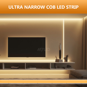 Support customization Super Slim 4.5mm Cob <b>Led</b> Strip DC12V Ultra Narrow Thin 528leds/m Dimmable COB <b>LED</b> Strip Light - Product Image 6