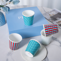 Tasses à café en porcelaine fine PITO, design luxueux, avec boîte cadeau, logo personnalisable, couleur personnalisable, qualité alimentaire, style traditionnel du Moyen-Orient