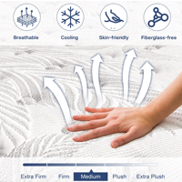 Fabrik-Großhandel Hybrid-Matratze Taschenfederkern Gel-Memory-Foam-Matratze Vakuumverpackt Queen King Full Twin Größe für Hotels