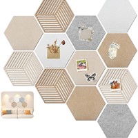 Panneaux acoustiques hexagonaux en feutre PET auto-adhésifs, dalles murales insonorisantes décoratives pour bureau, maison, studio d'enregistrement