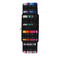 Ensemble de stylos feutres double-tête Leyi en tissu Oxford pour aquarelle, pour le dessin artistique des enfants, gribouillage coloré, lavable, en PP souple