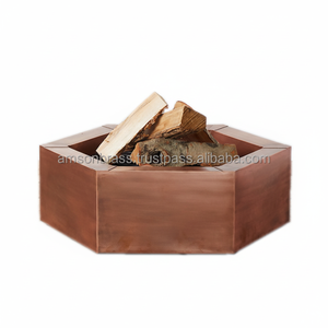 Brasero Cuadrado Martillado para Jardín, Calentador de Exterior, Brasero de Mesa Martillado, Brasero de Metal de Alta Calidad - Product Image 1