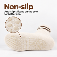 Chaussettes de Pilates rembourrées pour femmes, épaisses en tissu éponge, antidérapantes, pour entraînement au Reformer, yoga, fitness, logo personnalisé