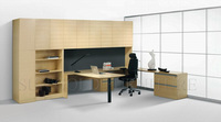 Table d'étude de bureau d'angle en forme de L avec tiroirs
