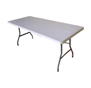 Mesa plegable de aluminio para fiestas al aire libre, mesa plegable de plástico blanco de 6 pies para acampar y eventos - Product Image 2