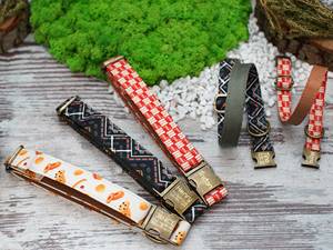 Collier pour chien en velours uni, motif personnalisé, style aztèque tribal, nœud papillon, pour fille et garçon, collier de créateur pour animaux de compagnie - Product Image 2