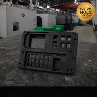 Boîtier de panneau de commande industriel en plastique noir, moulage par injection personnalisé OEM, boîtier de clavier à grille, boîtier électronique, conception complexe