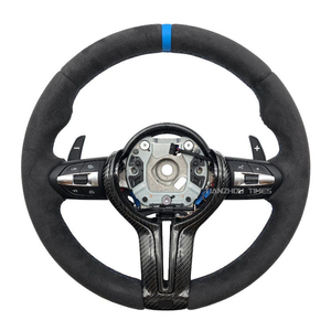 <span class=keywords><strong>Volante</strong></span> Deportivo M Personalizado de Fibra de Carbono y Alcántara con Calefacción para <span class=keywords><strong>BMW</strong></span> Serie F, Compatible con <span class=keywords><strong>BMW</strong></span> F80 M3 M5 F90 F06 535i F10 F56 F30 340i X3 F25 - Product Image 1