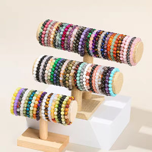 Bracelet en pierre naturelle JD GEMS en gros, bracelet en cristal rose minéral ancien, bracelet tendance en perles d'améthyste pour usage quotidien - Product Image 2