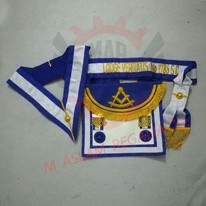 Masonic Regalia-faja y guantelete de color púrpura, traje de maestro, - Product Image 5