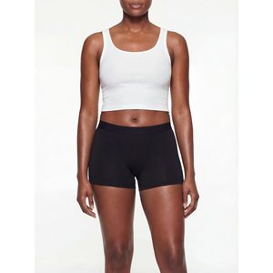 FOXA Lot de 6 boxers courts pour femme, taille mi-haute, respirants, noirs - Product Image 2