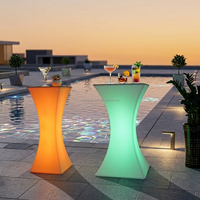 Table de bar ronde LED haute luminosité pour événements, fêtes et jardin, 16 couleurs, écologique, pour discothèques et salons extérieurs